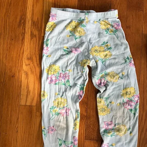 The Children's Place Girls Floral Pajama Set Size 6x/7 Cozy Snug Fit - Picture 3 of 5